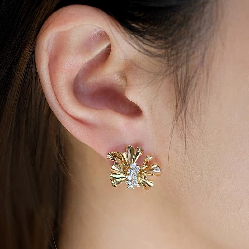 Elegant Bow Stud Earrings