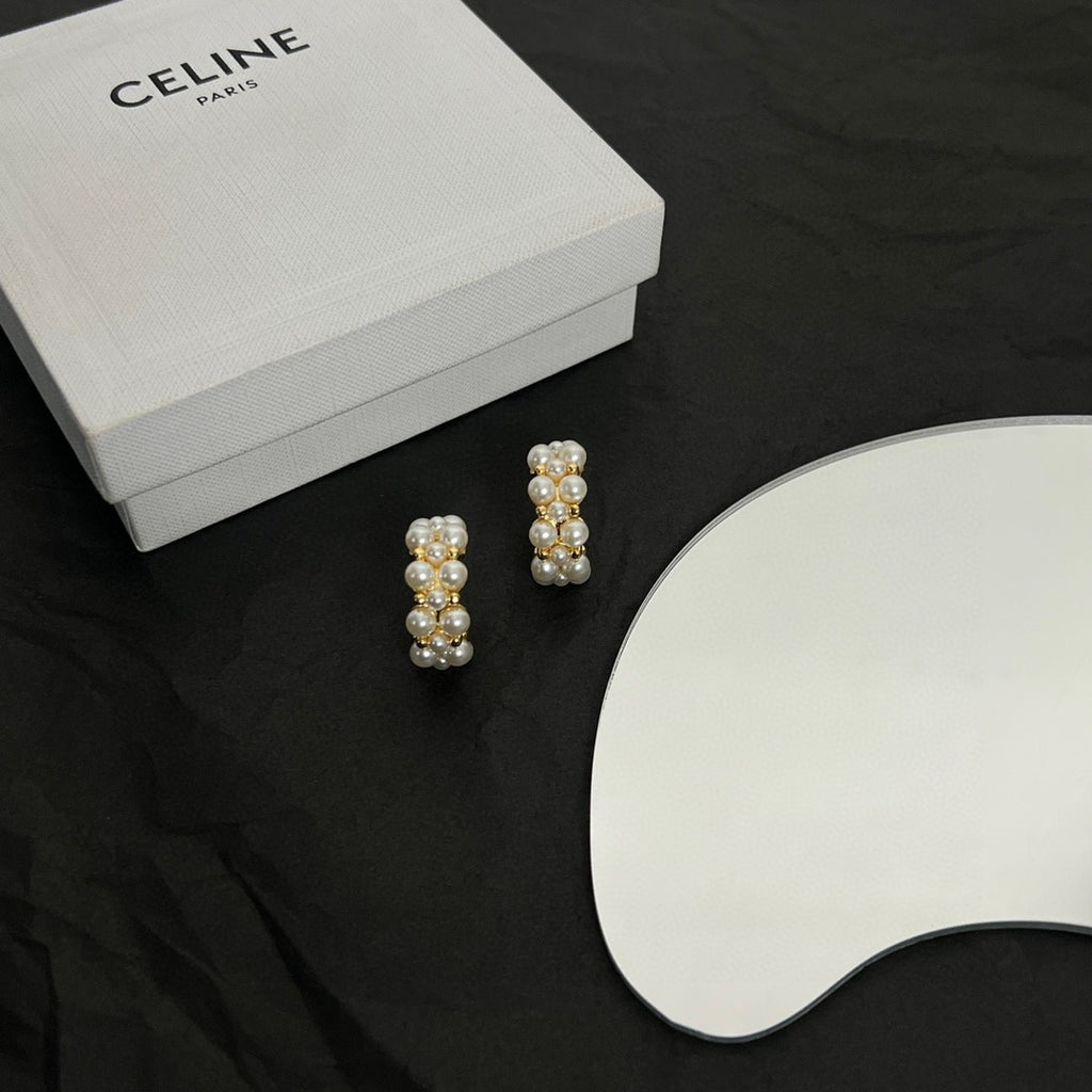 Celine Lumière Pearl Cluster Earrings