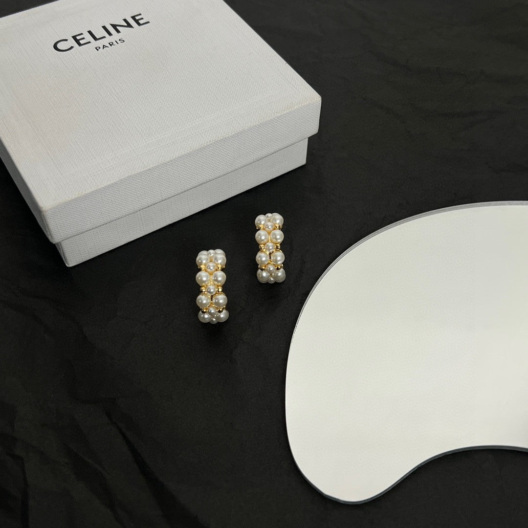 Celine Lumière Pearl Cluster Earrings