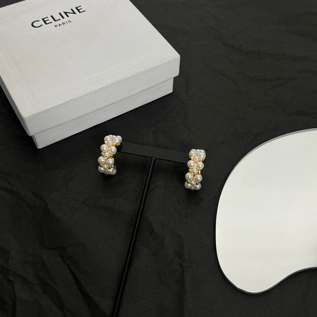 Celine Lumière Pearl Cluster Earrings